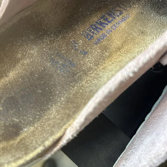 Birkenstock Boston Clog Candy Pink Suede Narrow Soft Bed Size 10 41 - Picture 5 of 5